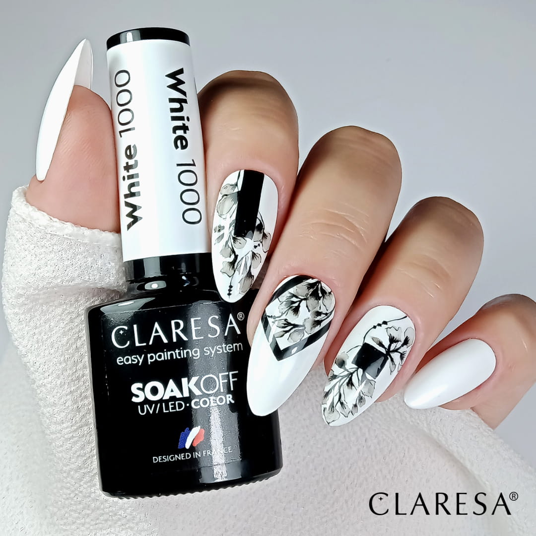 Claresa - Lakier hybrydowy WHITE 1000 -5g