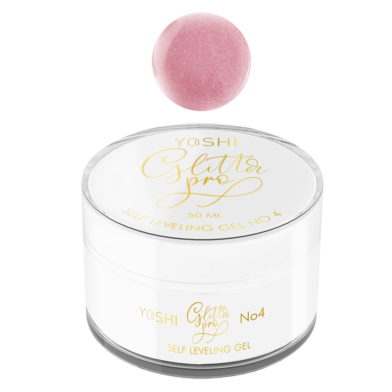 Yoshi - ŻEL BUDUJĄCY Samopoziomujący Glitter Pro No 4 50 ml