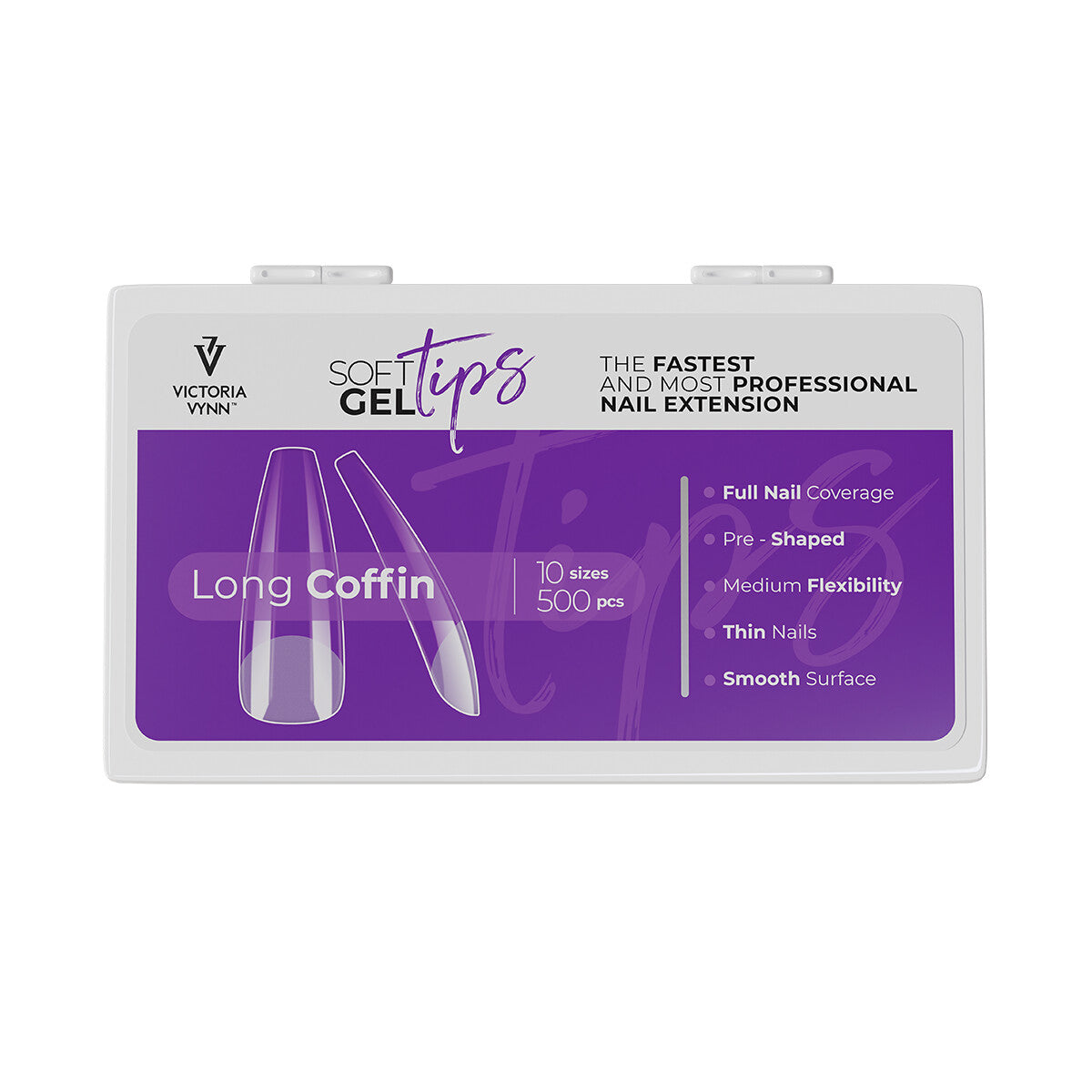 Victoria Vynn SOFT GEL TIPS Long Coffin