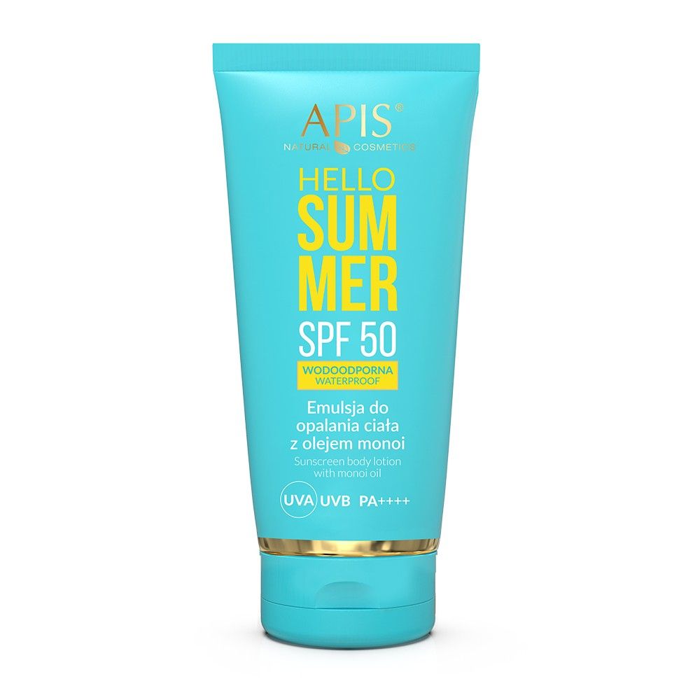 Apis Hello Summer SPF 50, Emulsja Do Opalania Ciała Z Olejem Monoi 200ml
