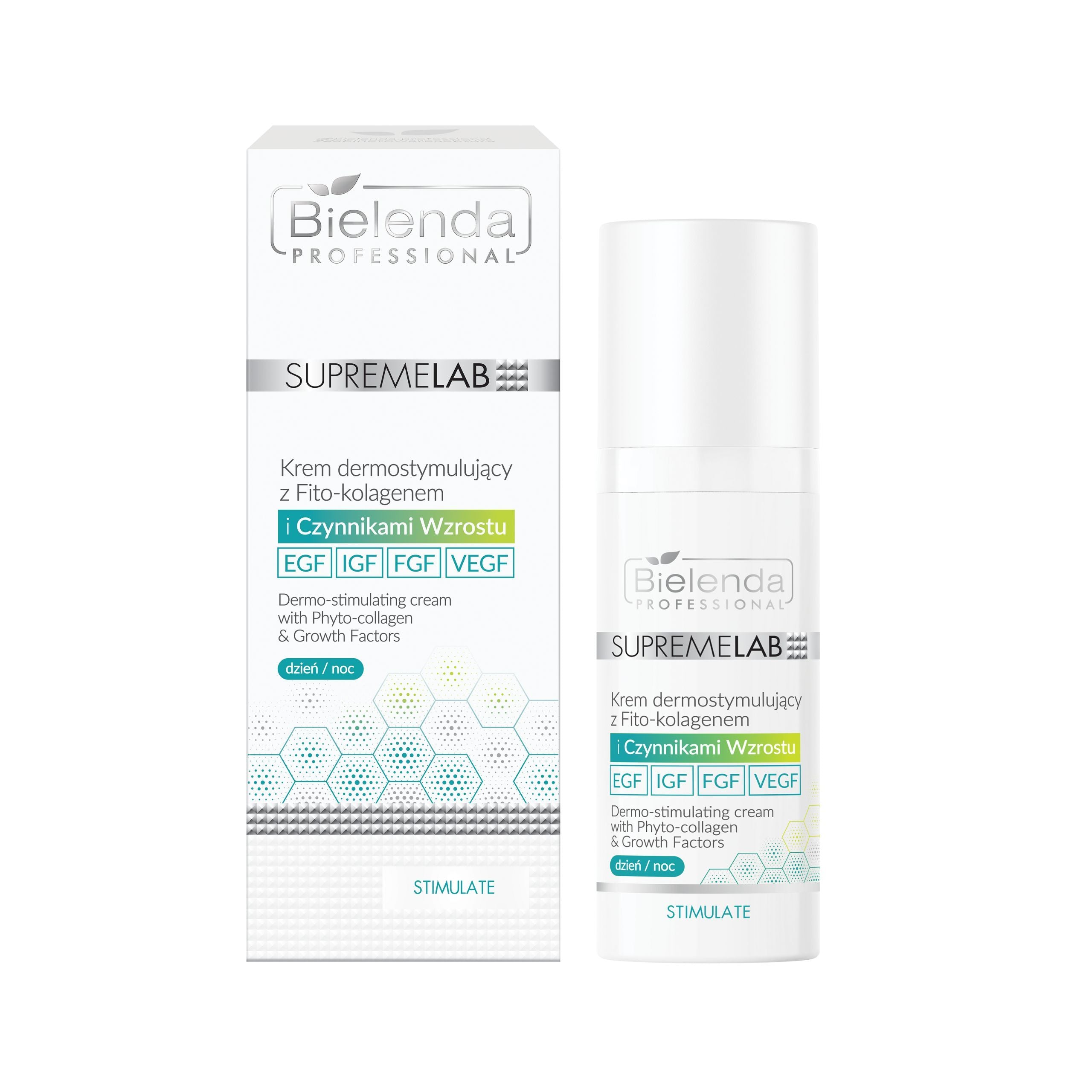 Bielenda Supremelab Stimulate Krem Dermostymulujący z Fito-kolagenem i Czynnikami Wzrostu 50ml