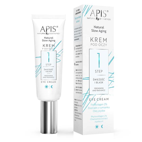 APIS Natural Slow Aging Krem Pod Oczy Świeżość I Blask Step 1 15ml