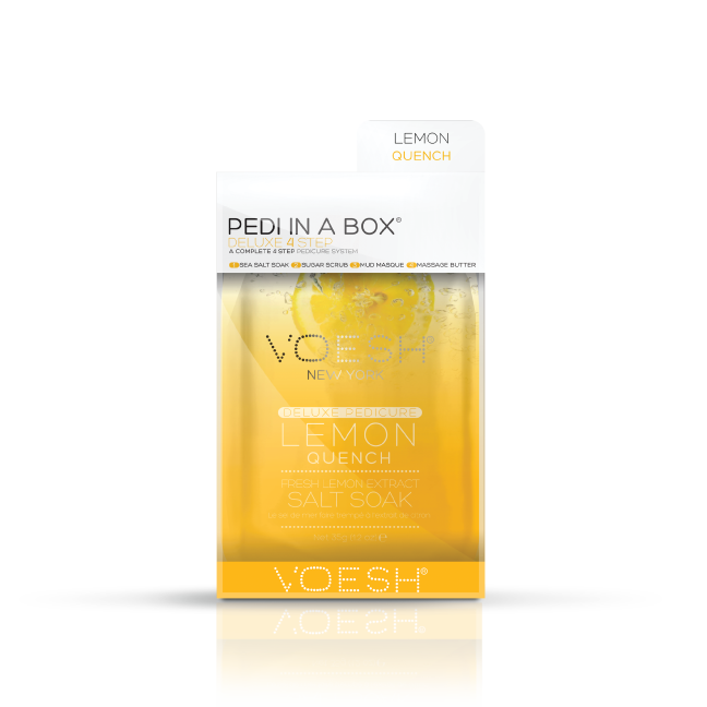 VOESH Lemon Quench Pedi In A Box Deluxe Zestaw Do Pedicure 4 Kroki