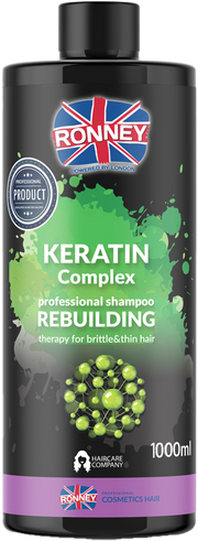 Ronney Keratin Complex Rebuilding Therapy - Szampon Odbudowujący Do Włosów Kruchych I Cienkich 1000 Ml Rch 00028
