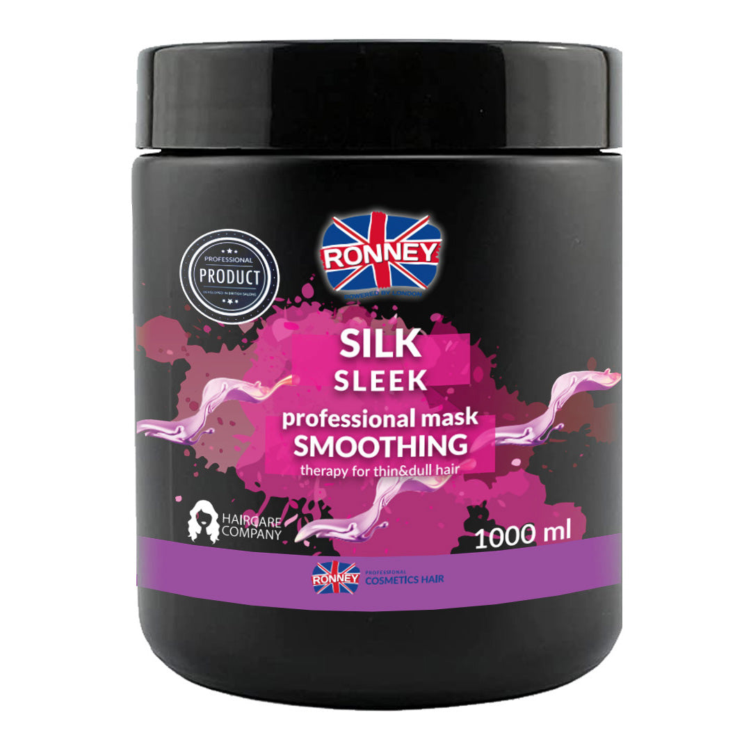 Ronney Ronney Mask Smoothing Silk Sleek - Maska Wygładzająca Do Włosów Cienkich I Matowych 1000 Ml — Inhaltsstoffe i ocena