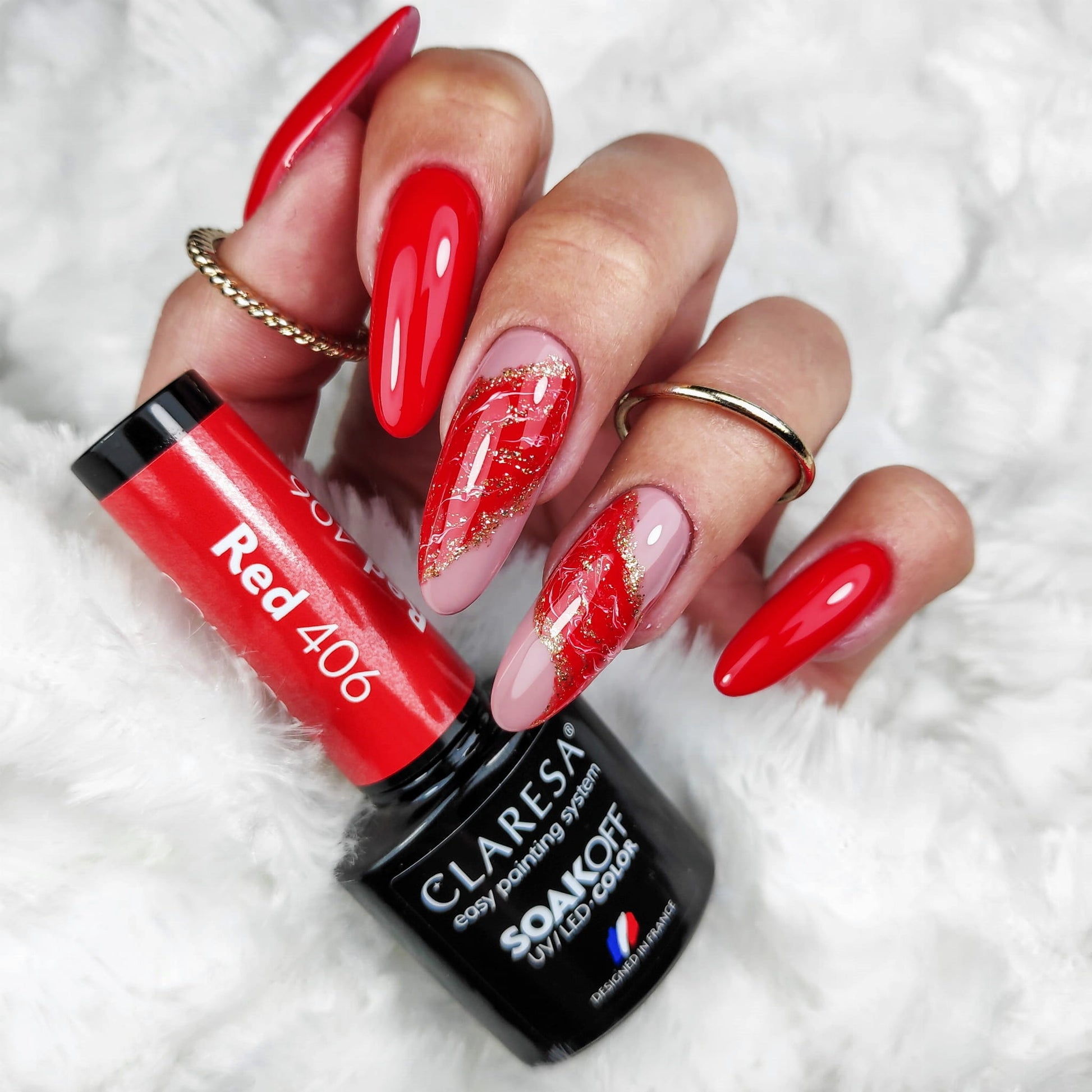 Claresa - Lakier hybrydowy RED 406 5g