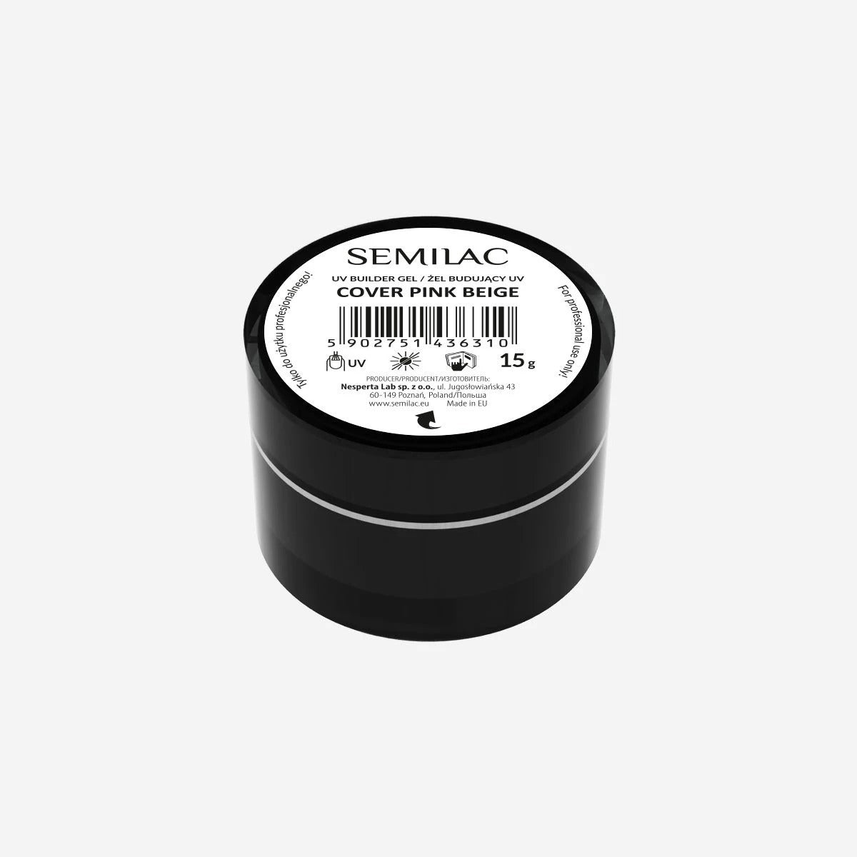 Semilac Żel Budujący Builder Gel Cover Pink Beige 15g