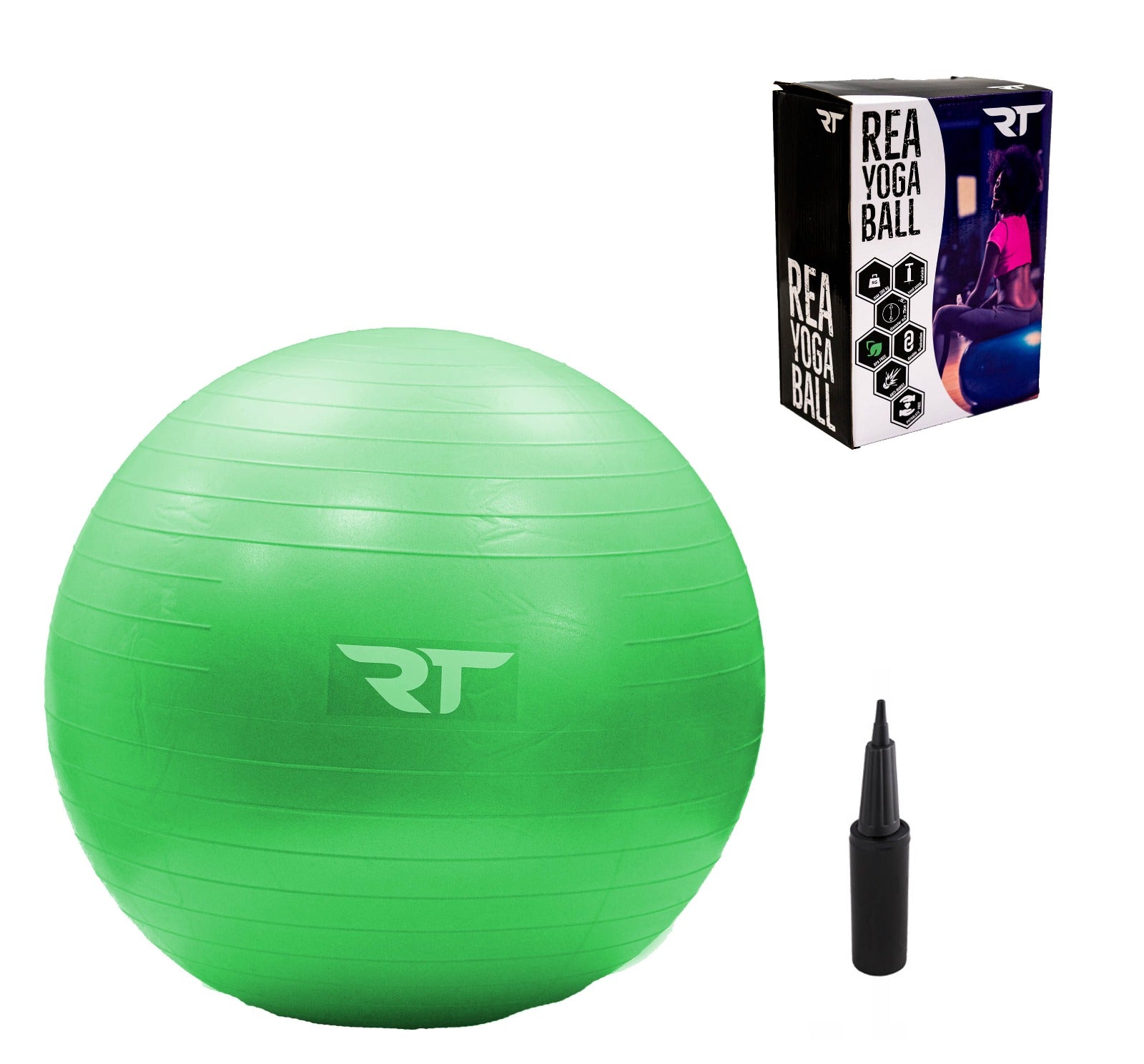 ReaTape - Piłka Gimnastyczna Yoga Ball - Zielona