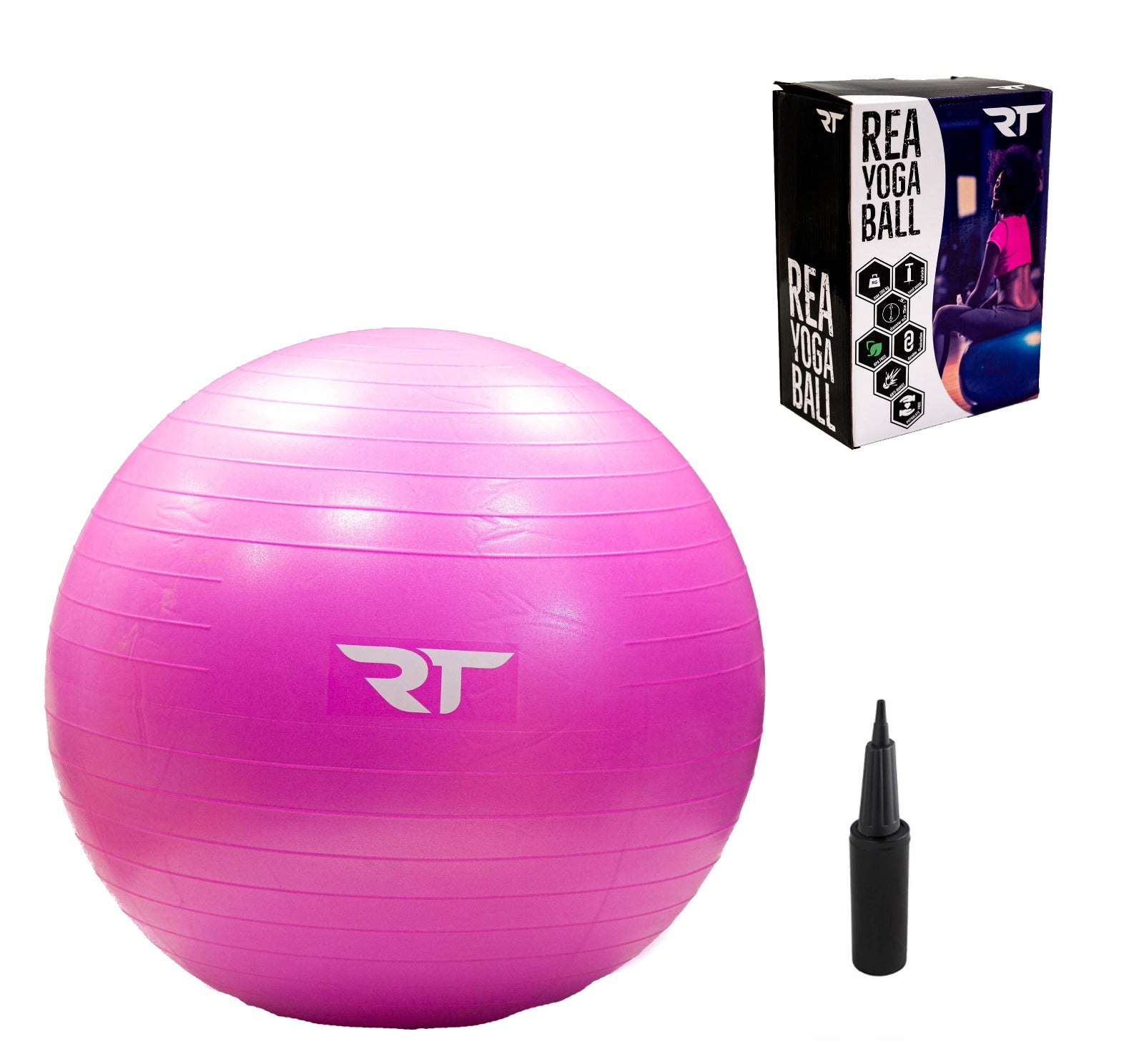 ReaTape - Piłka Gimnastyczna Yoga Ball - Różowa