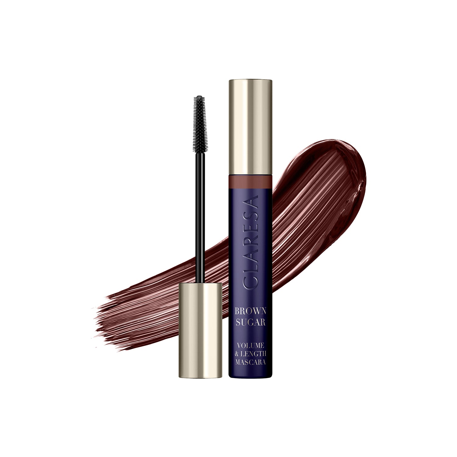 Claresa Brown Sugar Volume & Length Mascara, Tusz Do Rzęs Brązowy Wydłużająco-Pogrubiający, 10 G