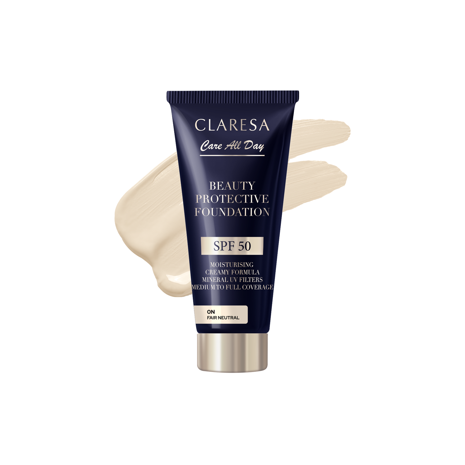 Claresa Beauty Protective Foundation Spf 50, Nawilżający Podkład Z Filtrem Spf 50 0N Fair Neutral, 30 Ml