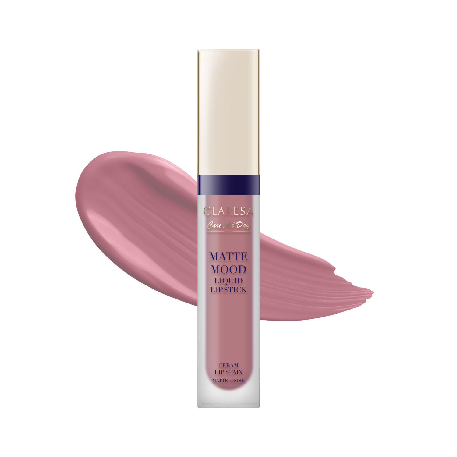 Claresa Care All Day Matte Mood Liquid Lipstick, Matowa Pomadka W Płynie Do Ust 01 Joyful, 7 Ml