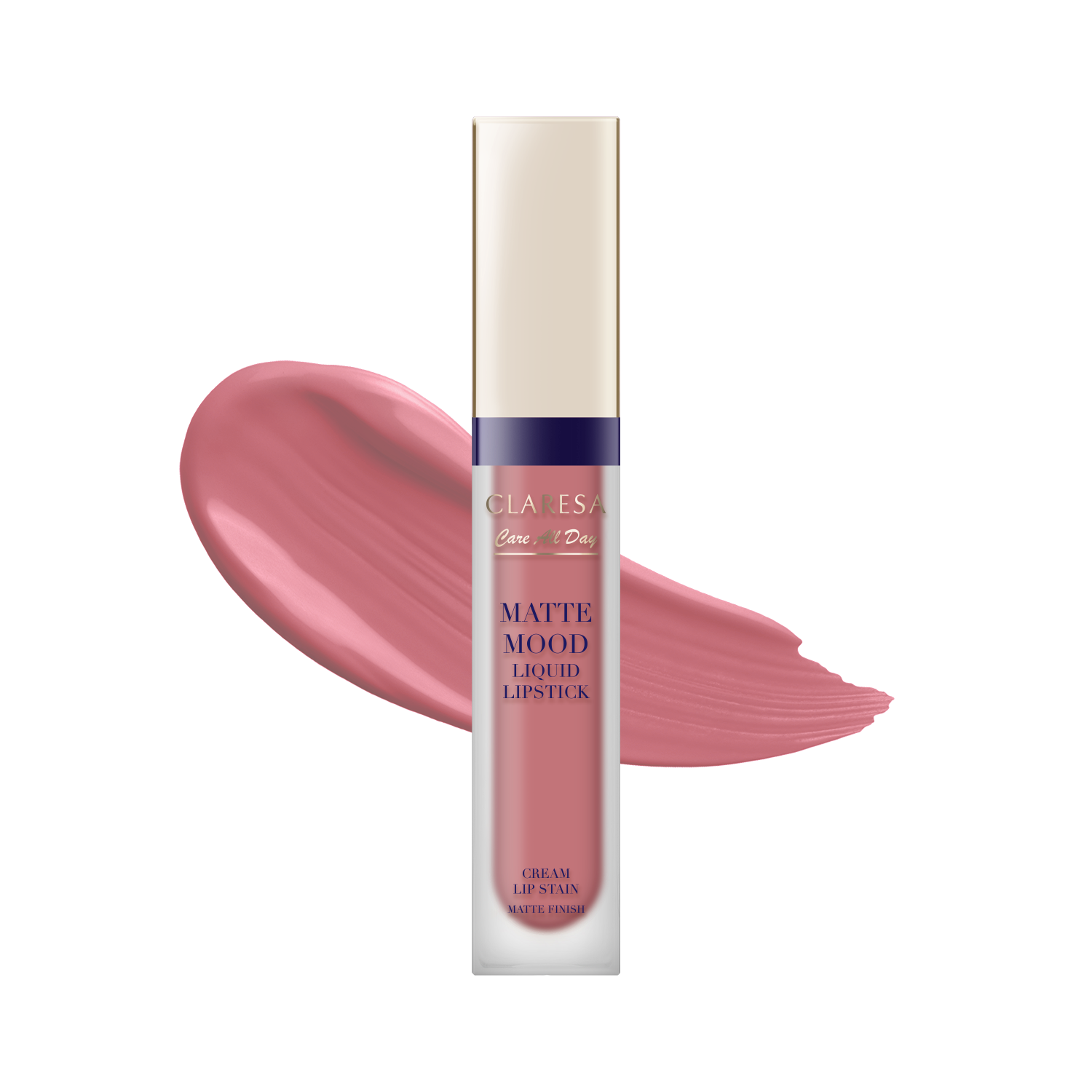 Claresa Care All Day Matte Mood Liquid Lipstick, Matowa Pomadka W Płynie Do Ust 04 Overjoy, 7 Ml