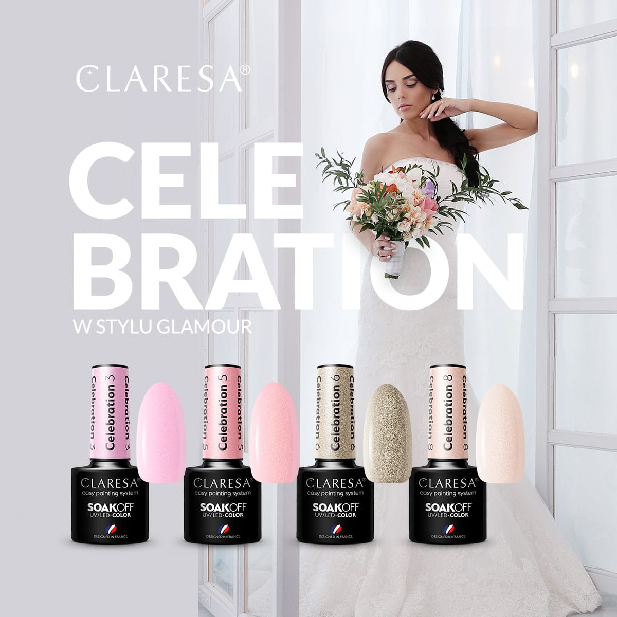 Claresa - lakier hybrydowy CELEBRATION 8 -5g