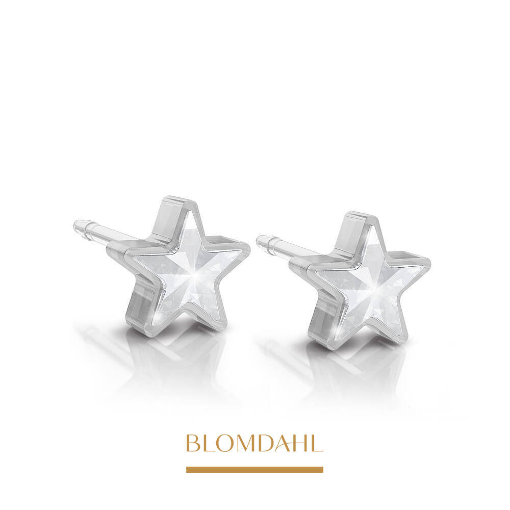Blomdahl - Kolczyk Star Crystal 6 mm SFJ