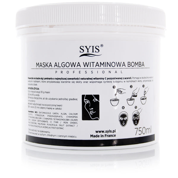 SYIS Maska Algowa Witaminowa Bomba Z Acerolą 750ml/250g