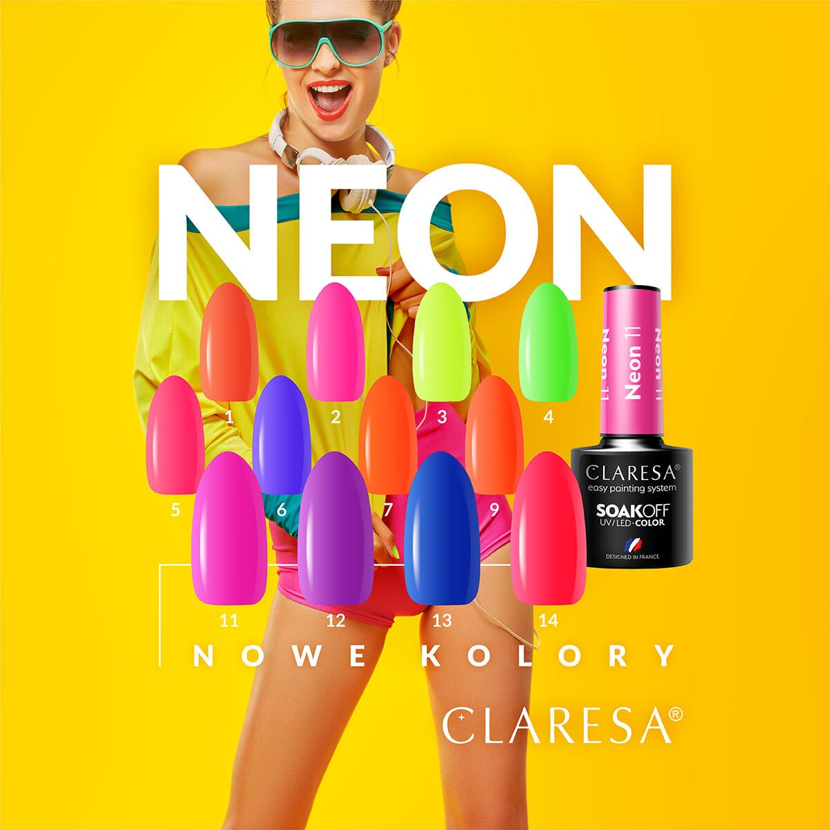 Claresa - lakier hybrydowy NEON 11 -5g