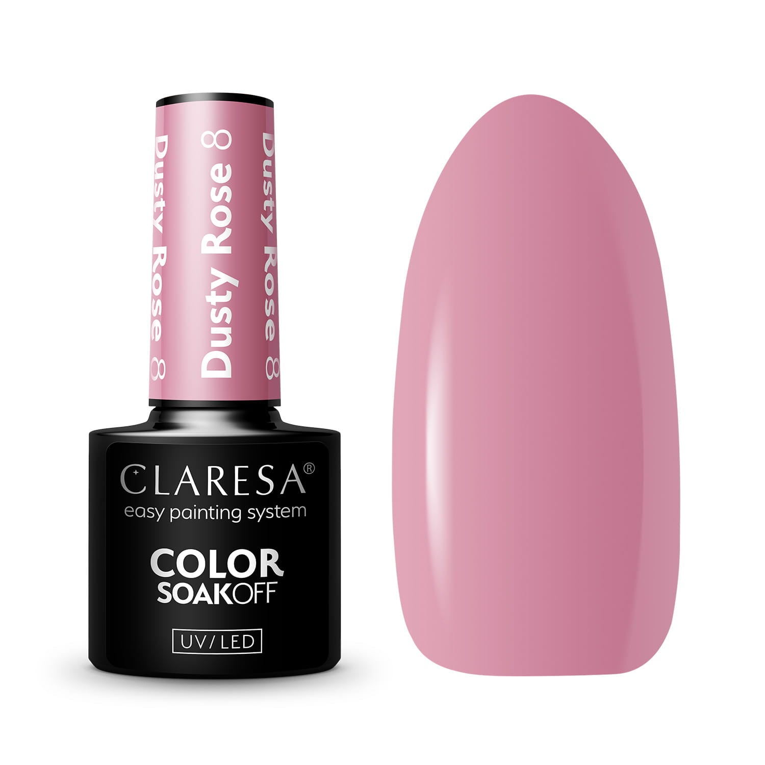 Claresa - Lakier hybrydowy Dusty Rose 8 - 5g