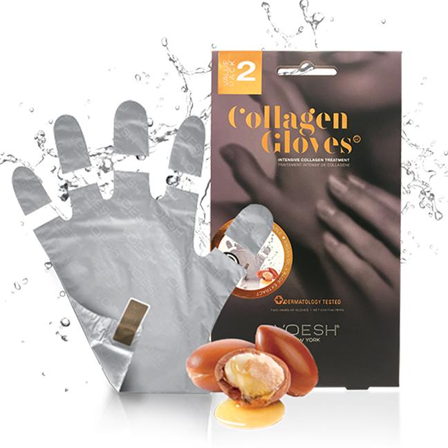 Rękawice Kolagenowe - Voesh New York Delux Spa Manicure Collagen Gloves - 2 Pary