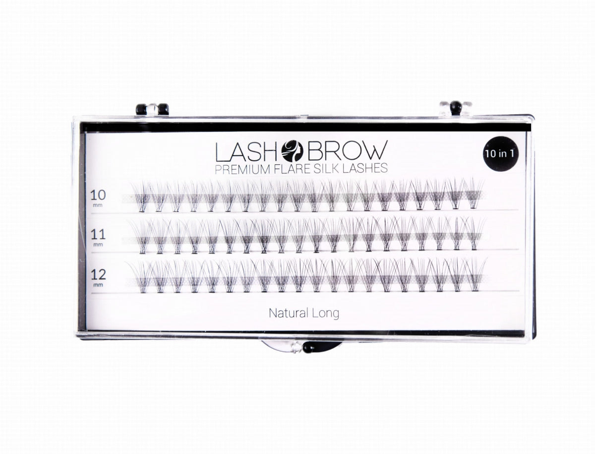 Lash Brow Natural Long Jedwabne rzęsy w kępkach PREMIUM FLARE SILK LASHES kępki