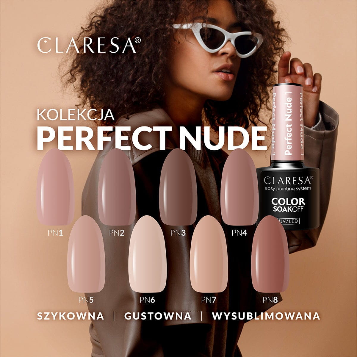Claresa - Lakier hybrydowy PERFECT NUDE 1 -5g