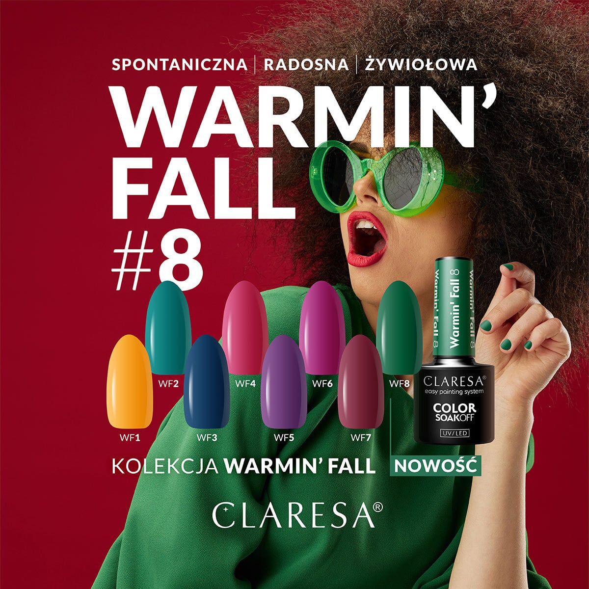 Claresa - lakier hybrydowy WARMIN FALL 8 -5g