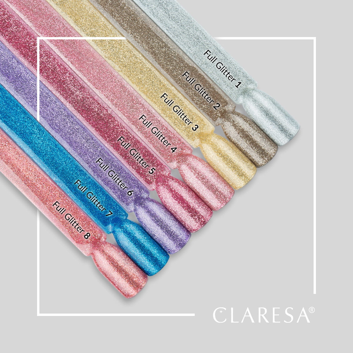 Claresa - Lakier hybrydowy FULL GLITTER 2 -5g