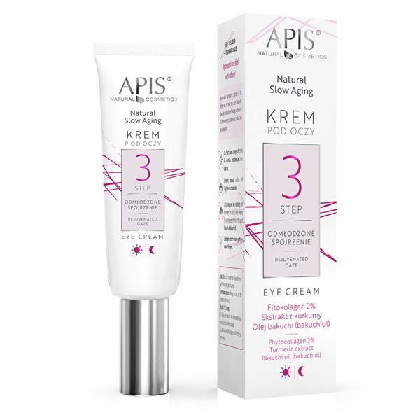 APIS Natural Slow Aging Krem Pod Oczy Odmłodzone Spojrzenie Step 3 15ml
