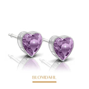 Blomdahl - Kolczyk Heart Light Amethyst 6 mm SFJ