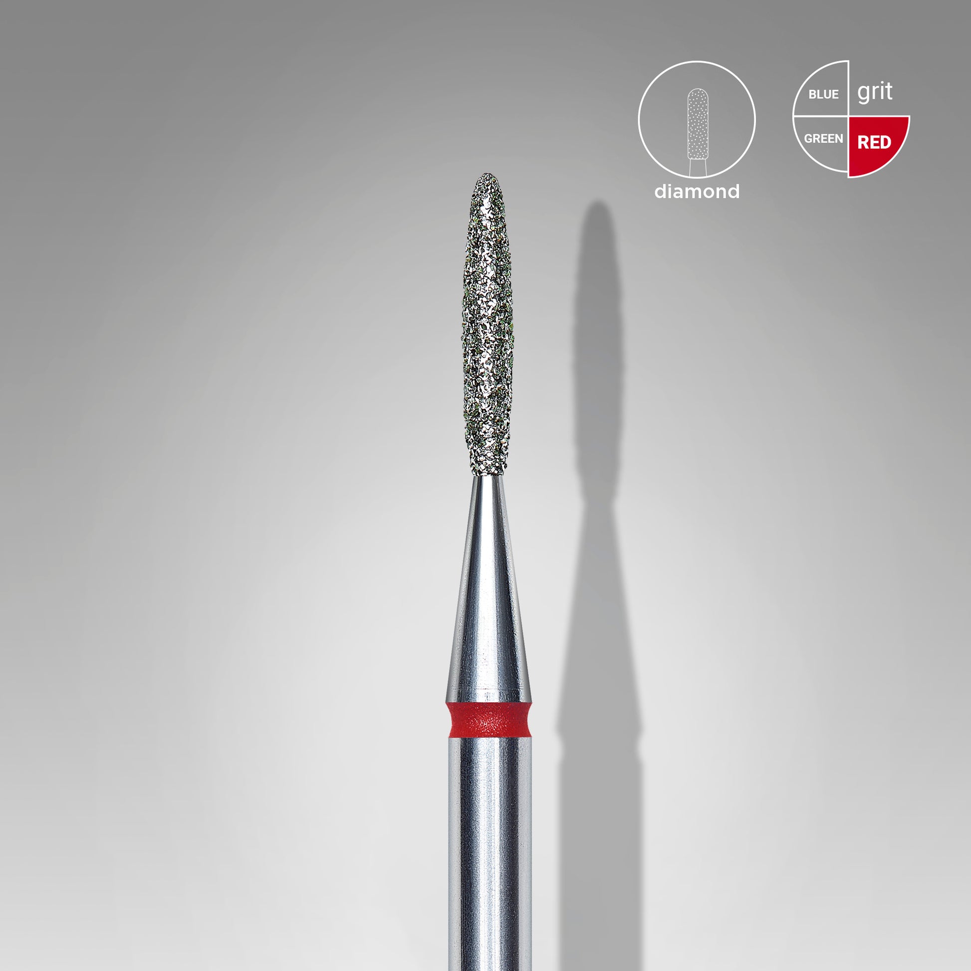 Staleks Frez Diamentowy Płomyk Czerwony 1,4/8mm