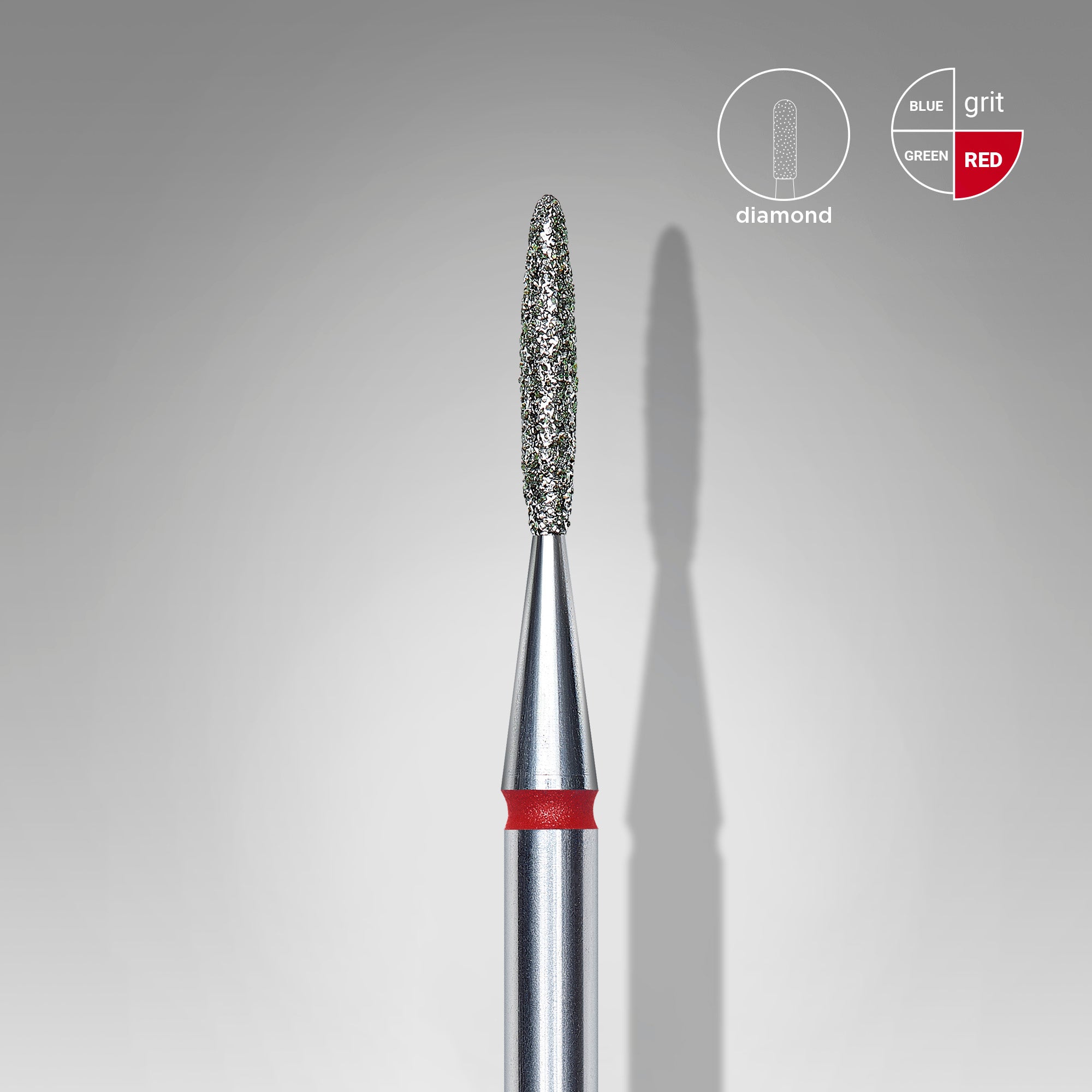 Staleks Frez Diamentowy Płomyk Czerwony 1,4/8mm