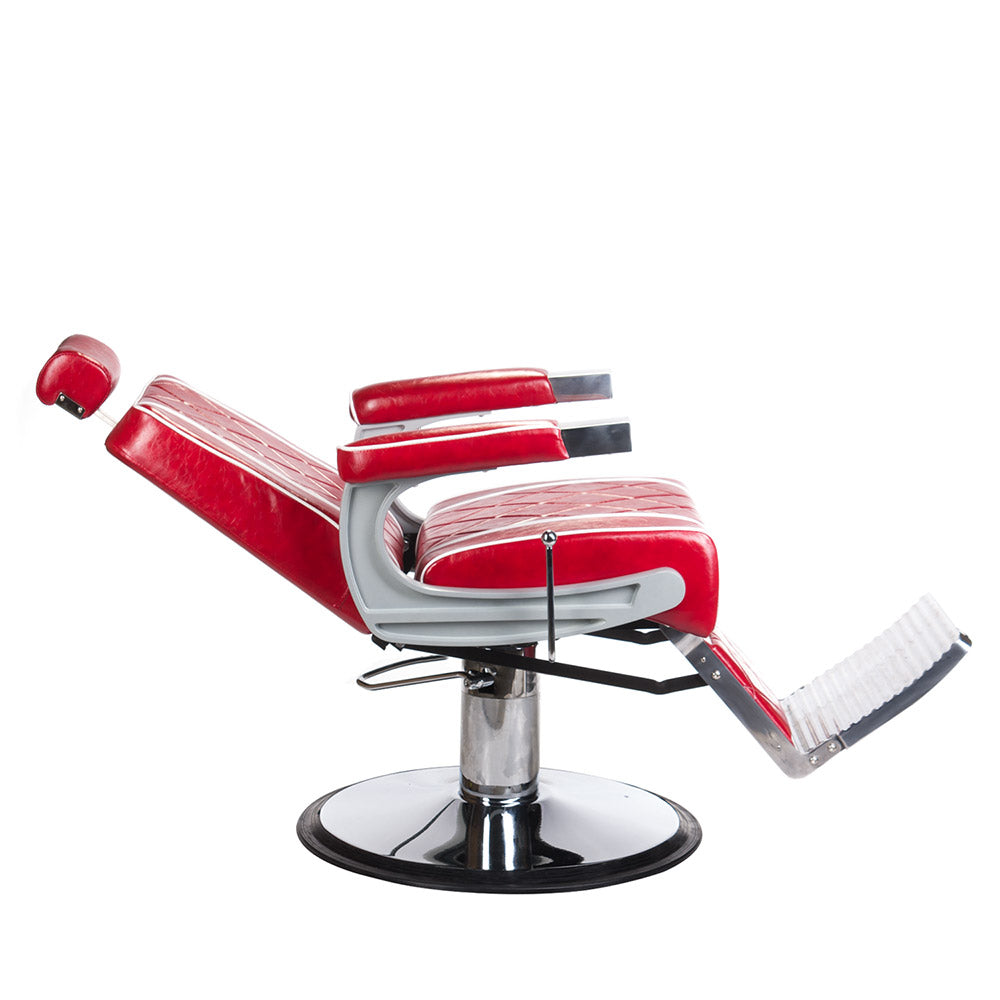 Fotel barberski ODYS BH-31825M Czerwony