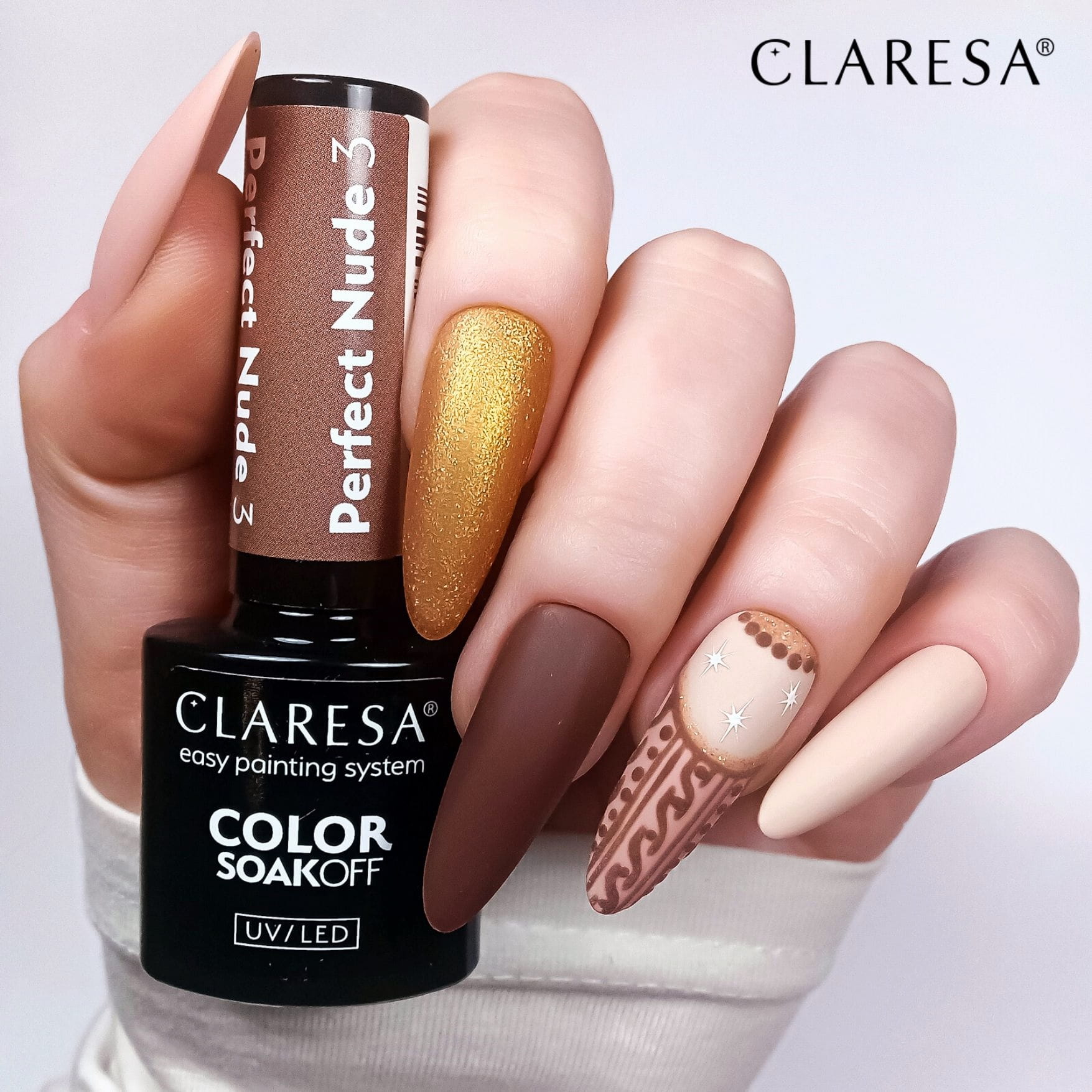 Claresa - Lakier hybrydowy PERFECT NUDE 3 -5g