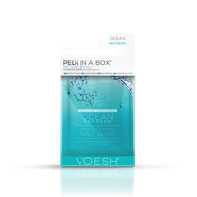 VOESH Ocean Refresh Pedi In A Box Deluxe Zestaw Do Pedicure 4 Kroki