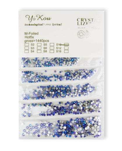 Ozdoby Do Paznokci Zestaw Cyrkonii 1440 Szt Blue Zircon AB