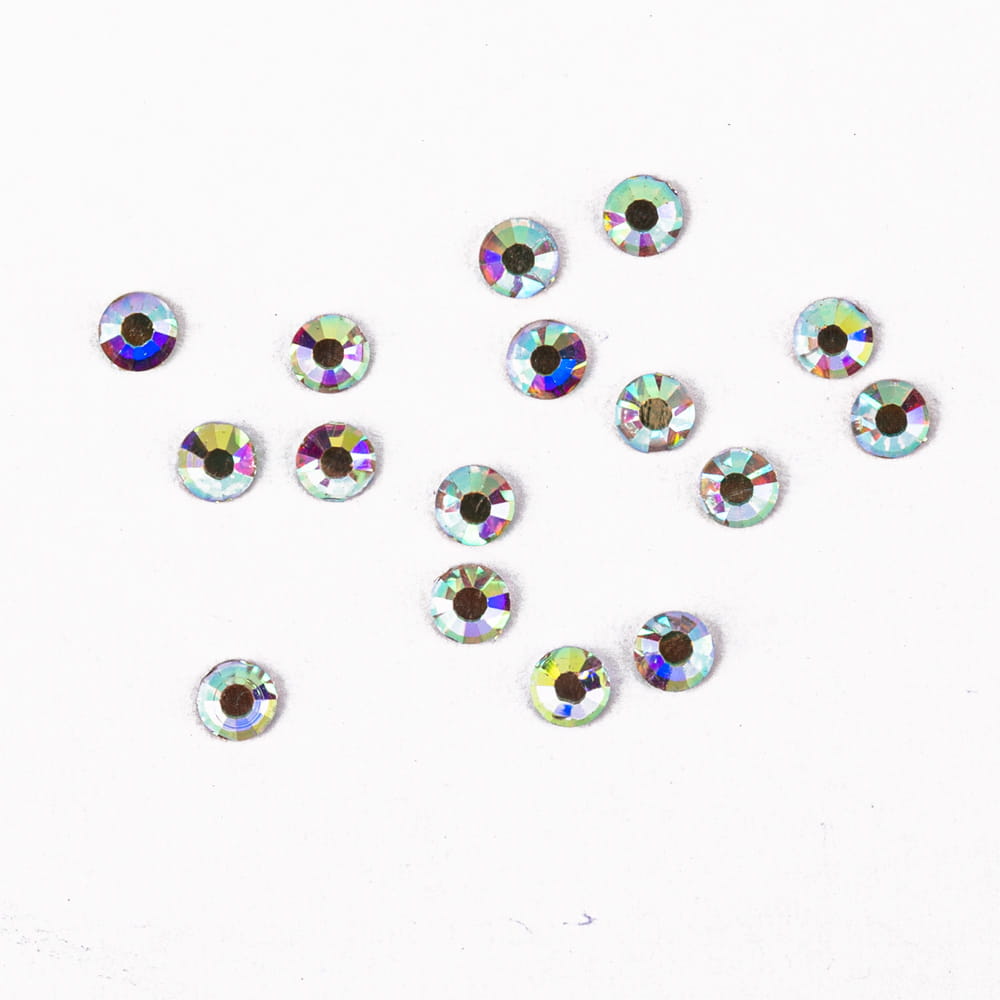 Cyrkonie Do Paznokci Szklane SS10 Crystal AB 1440 Szt Paczka