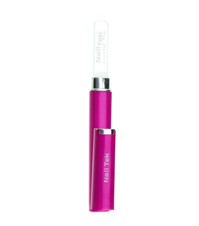 NailTek Pilnik Szklany Crystal File Regular W Różowym Etui - Wymiar 139x12mm
