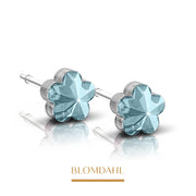 Blomdahl - Kolczyk Flower Aquamarine 6mm SFJ