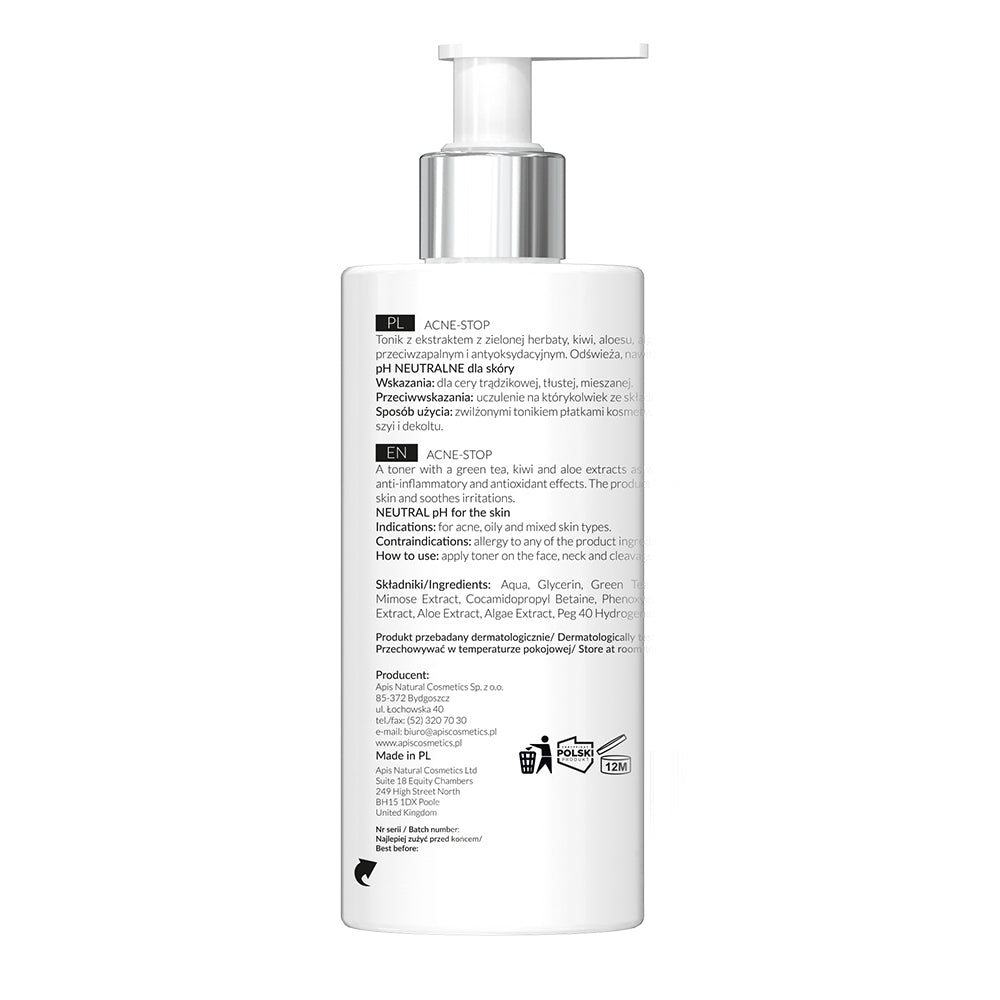 APIS Home Tonik Acne - Stop Oczyszczający Z Zieloną Herbatą 300ml