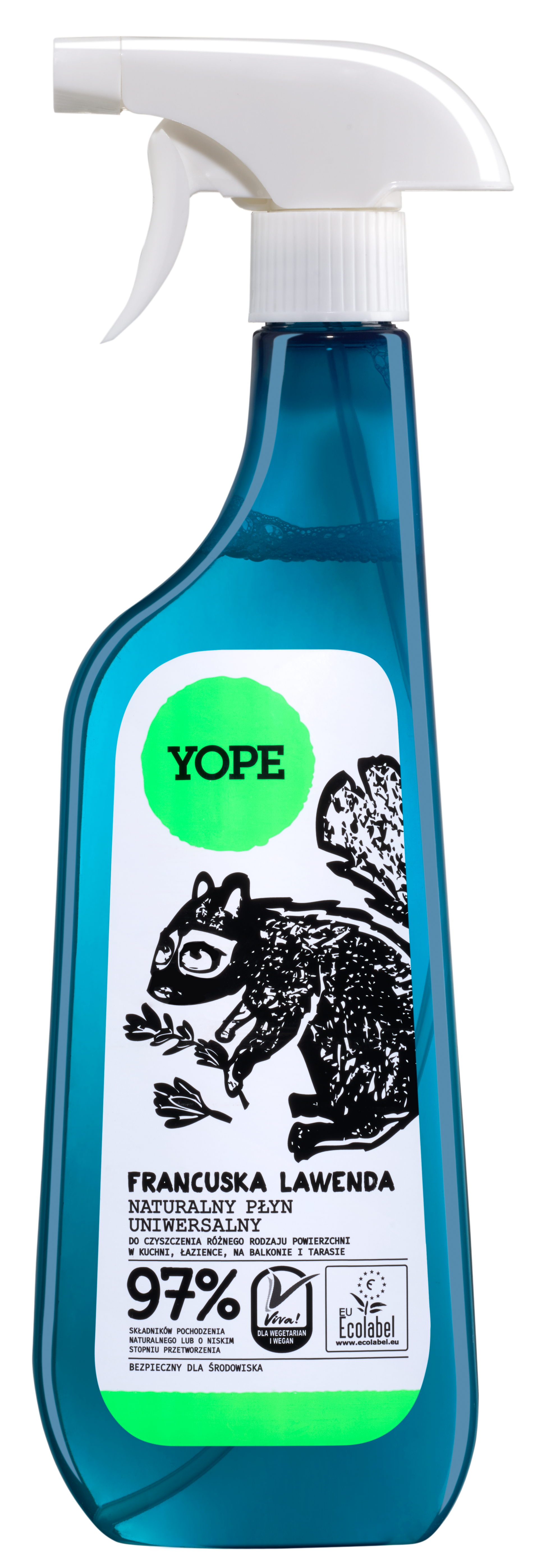 Yope Naturalny Płyn Uniwersalny Francuska Lawenda 97% 750ml