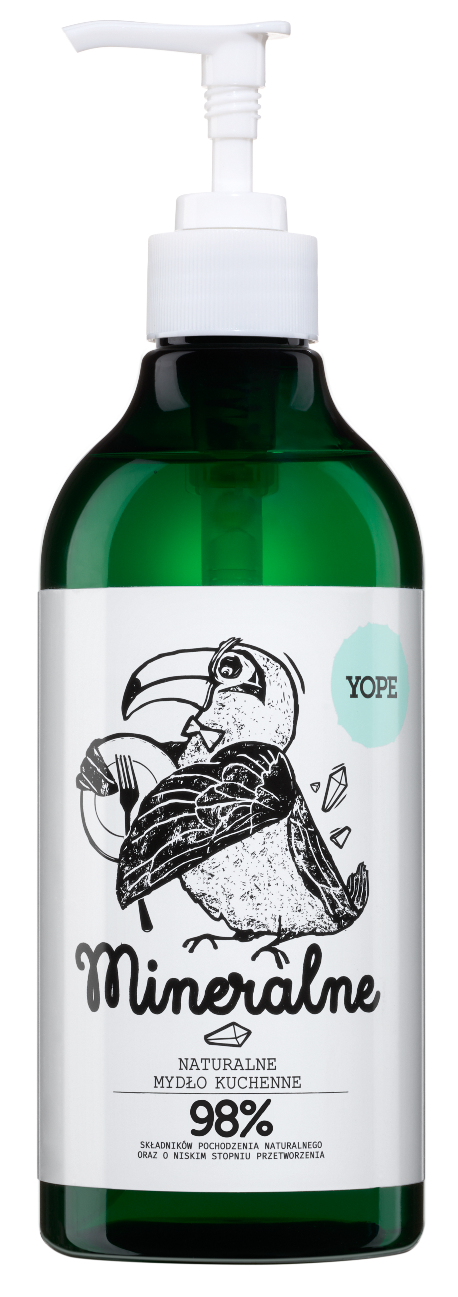 Yope Naturalne Kuchenne Mydło W Płynie Mineralne 98% 500ml PAO