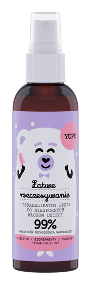 Yope Ultradelikatny Spray Do Niesfornych Włosów Dla Dzieci 99% 150 ml