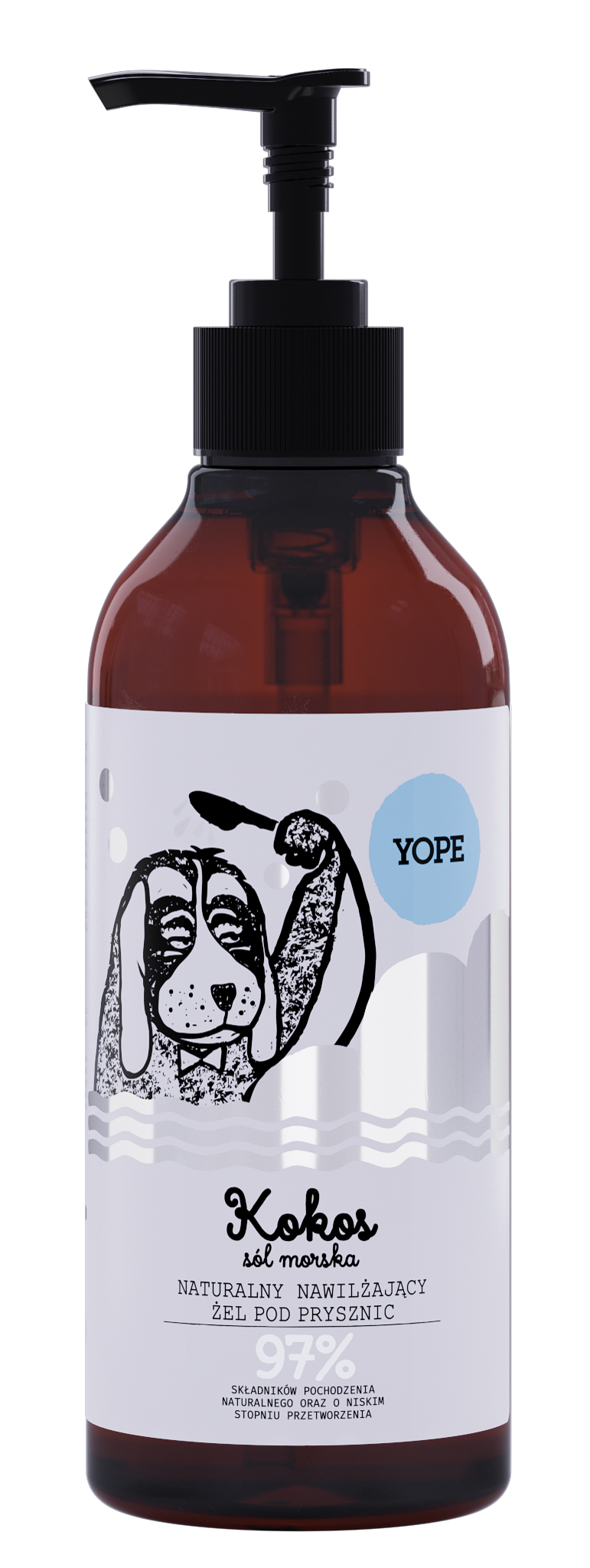 Yope Naturalny Nawilżający Żel Pod Prysznic Kokos Sól Morska 97% 400ml