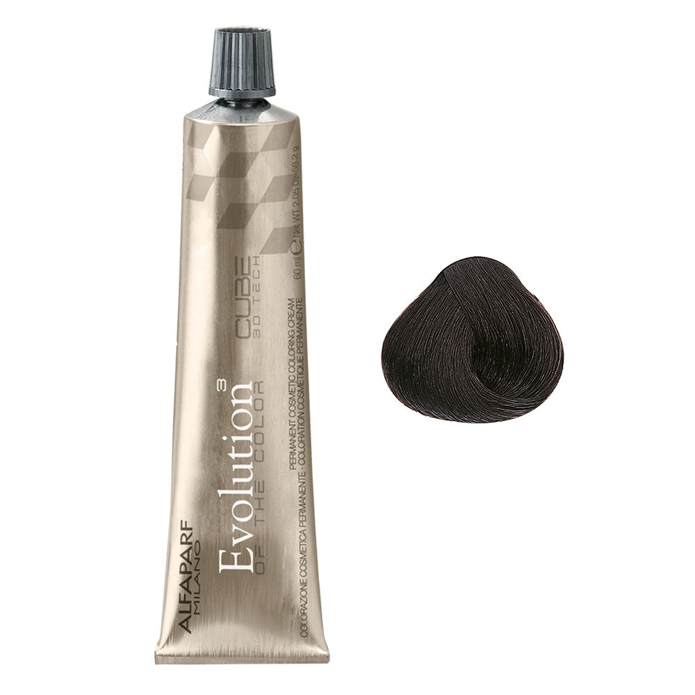 Alfaparf Evolution Of The Color Cube 60ml Naturalne Ciepłe 4nb Średni Ciepły Brąz