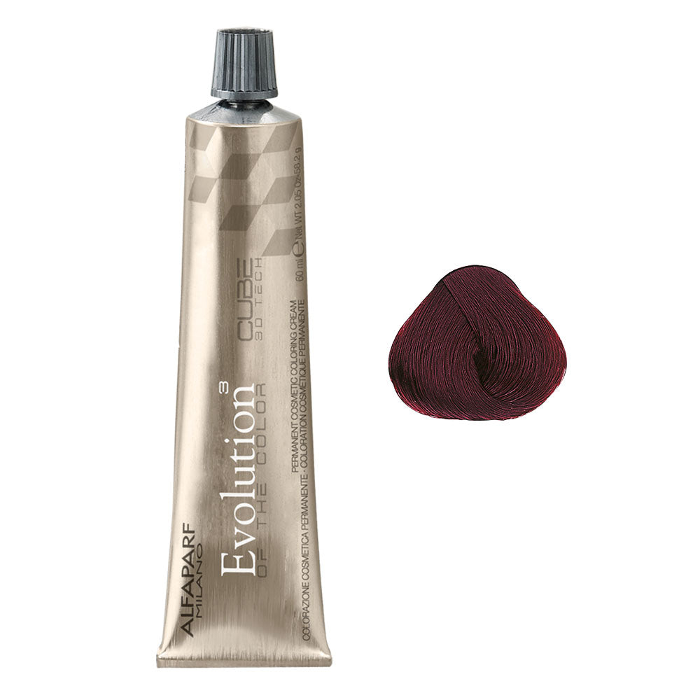 Alfaparf Evolution Of The Color Cube 60ml Czerwienie 5.65 Jasny Czerwony Mahoniowy Brąz