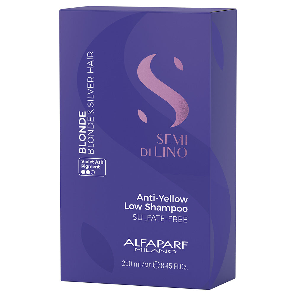 Alfaparf Semi Di Lino Intense Anti-Yellow Low Shampoo - Szampon do Włosów Blond 250ml