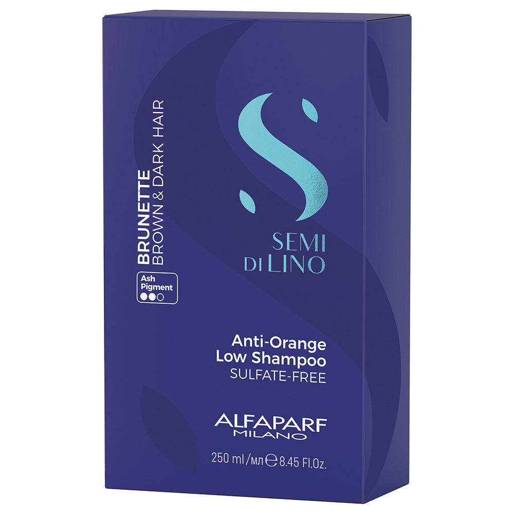 Alfaparf Semi Di Lino Intense Anti-Orange Low Shampoo - Szampon do Włosów Brązowych 250ml