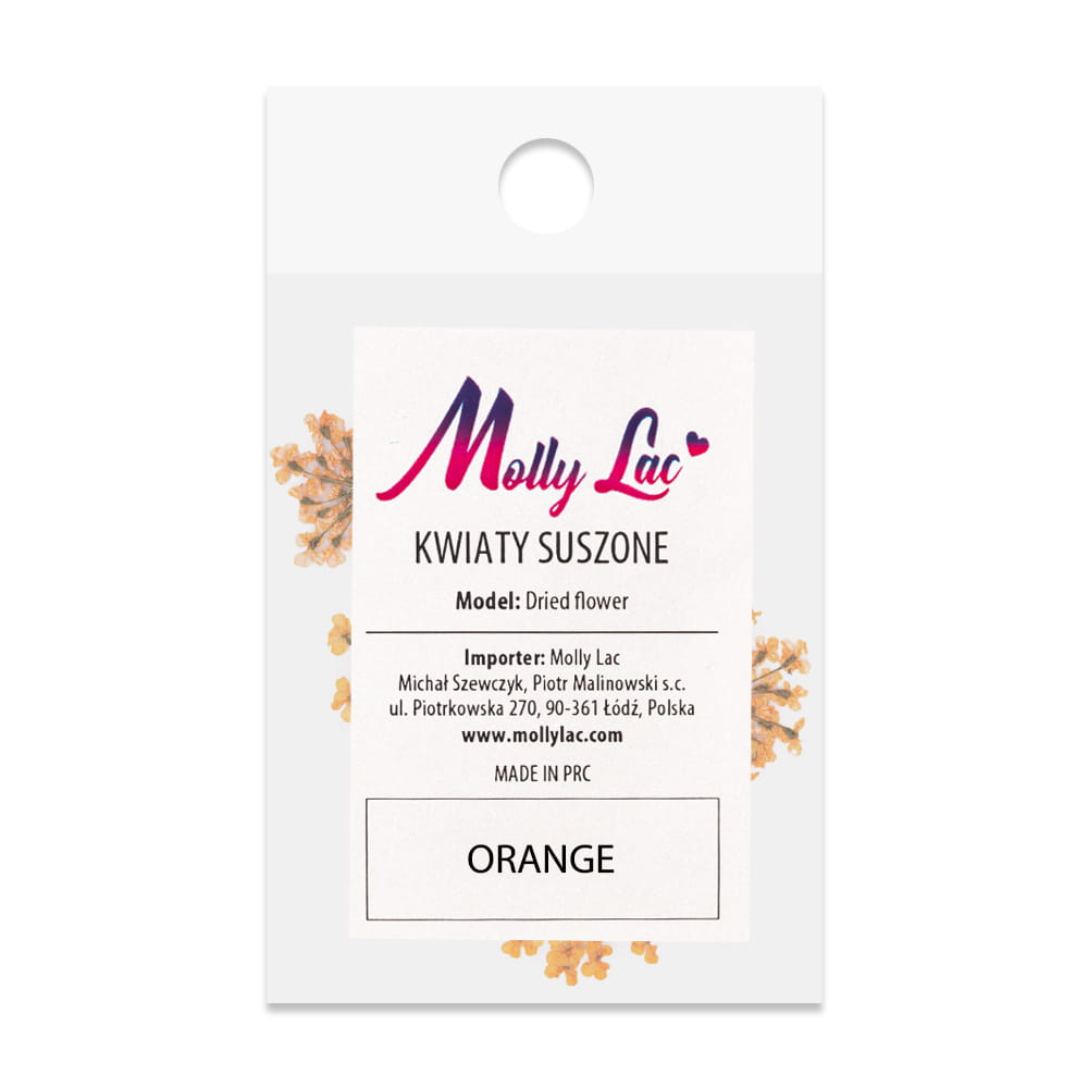 Mollylac Ozdoba Do Paznokci Suszone Kwiatki Orange