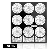 Naklejki na Paznokcie NF317 Białe