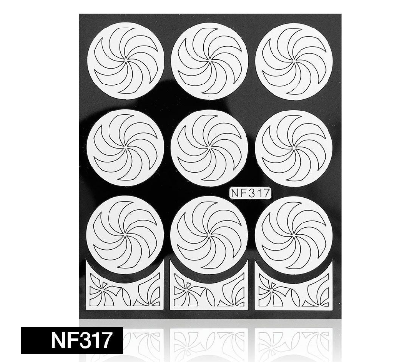 Naklejki na Paznokcie NF317 Białe